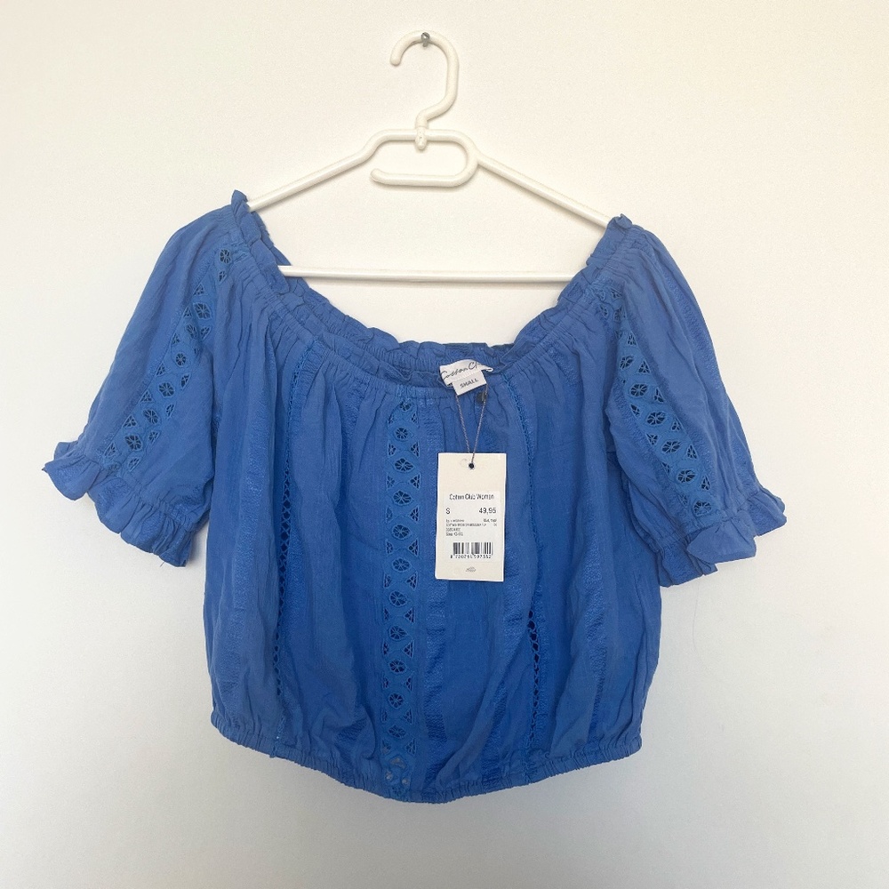 NWT Short Blue Top - S